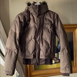 The North Face  600 brown jacket hooded size m